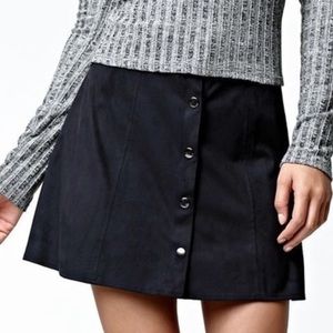 Kendall and Kylie Suede Button Skirt